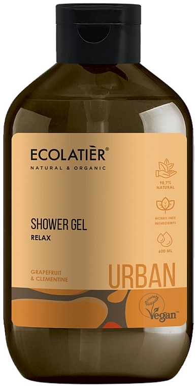 Shower Gel "Relax. Grapefruit and Clementine" - Ecolatier Urban Shower Gel — photo N1