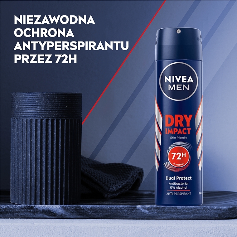 Antiperspirant - NIVEA MEN Dry Impact Anti-Perspirant 72H — photo N2