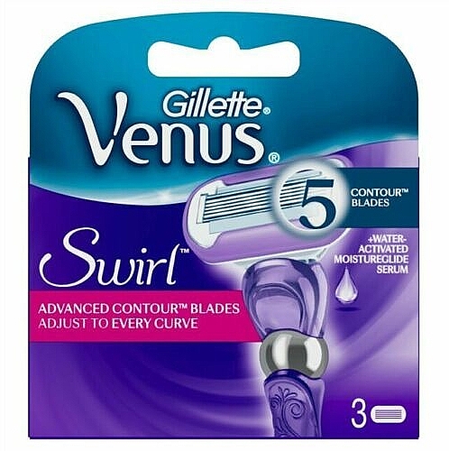 Replacement Shaving Cassettes, 3 pcs - Gillette Venus Swirl — photo N2