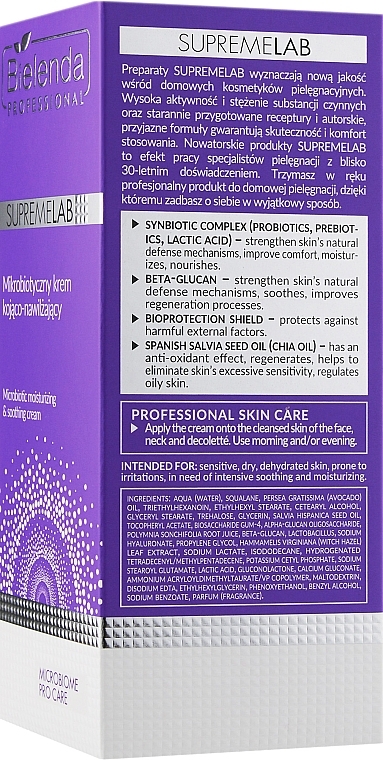 Moisturizing & Soothing Face Cream - Bielenda Professional SupremeLab Microbiotic Moisturizing & Soothing Cream — photo N4