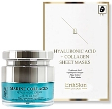 Fragrances, Perfumes, Cosmetics キット - ErthSkin London Collagen Night Cream + Mask Set (f/cr/50ml + f/mask/3pcs)