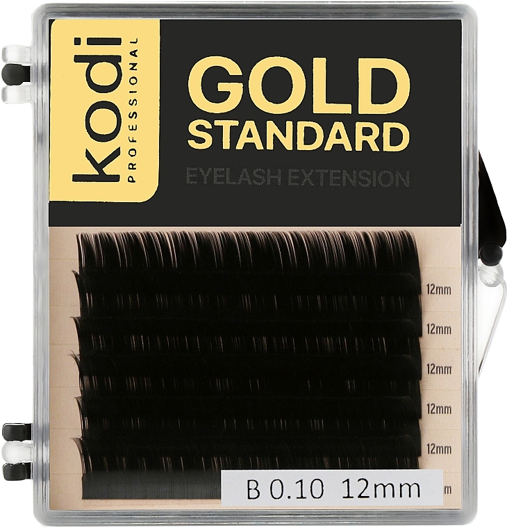 Gold Standard B 0.10 False Eyelashes (6 rows: 12 mm) - Kodi Professional — photo N1