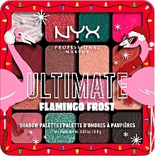 Eyeshadow Palette, 16 shades - NYX Professional Makeup Ultimate Flamingo Frost Eyeshadow Palette — photo N1