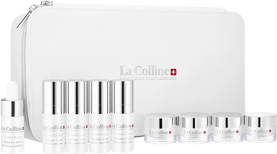 Face Care Set - La Colline Clar•Ology Intensive Illuminating Programme (ser/8ml + ser/4x8ml + cr/4x7ml + bag) — photo N1