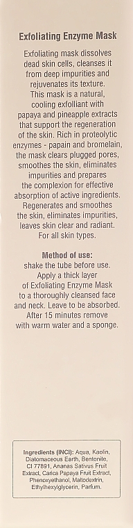 Face Mask - Ava Laboratorium Beauty Home Care Exfoliating Enzyme Mask — photo N3