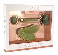 Fragrances, Perfumes, Cosmetics Jade Facial Set - Zoe Ayla Jade Roller & Gua Sha