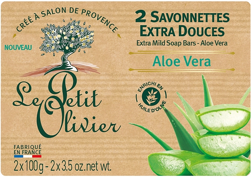 Extra Gentle Aloe Vera Soap - Le Petit Olivier Aloe Vera — photo N1