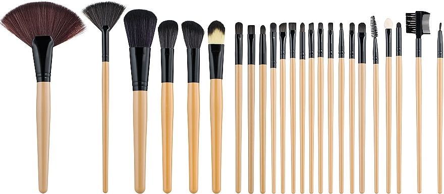 Makeup Brush Set in Black Case, 24 pcs - King Rose Professional Makeup — photo N2