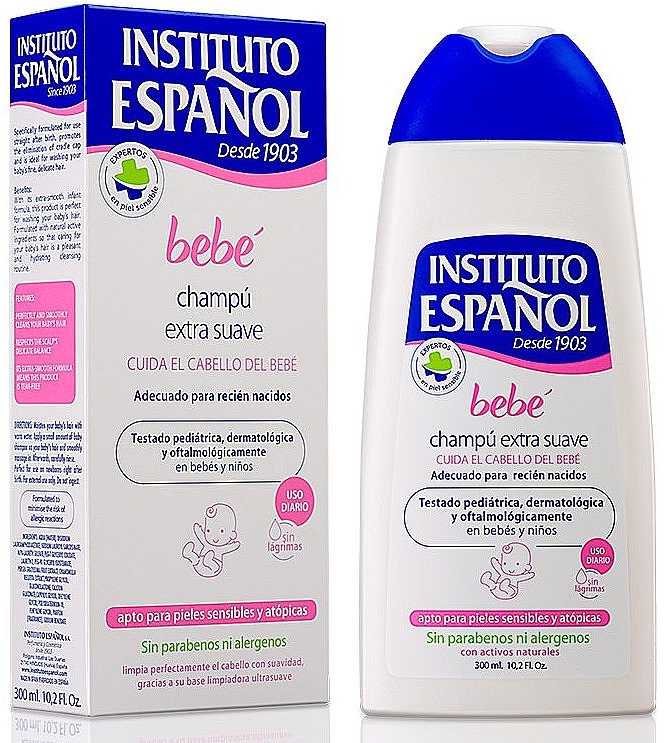 Baby Hair Shampoo - Instituto Espanol Bebe Bath Gel Without Soap Newly Born Sensitive Skin — photo N3