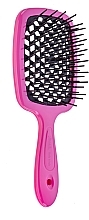 Hair Brush 72SP226, black teeth, pink - Janeke SuperBrush Vented Brush Pink — photo N1