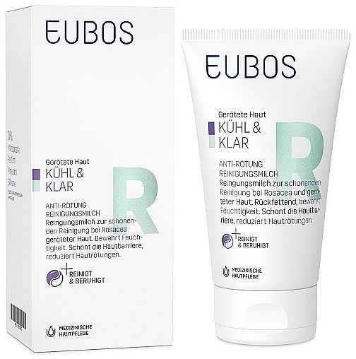 Face Cleansing Cream - Eubos Med Cool & Calm Redness Relieving Cream Cleanser — photo N1
