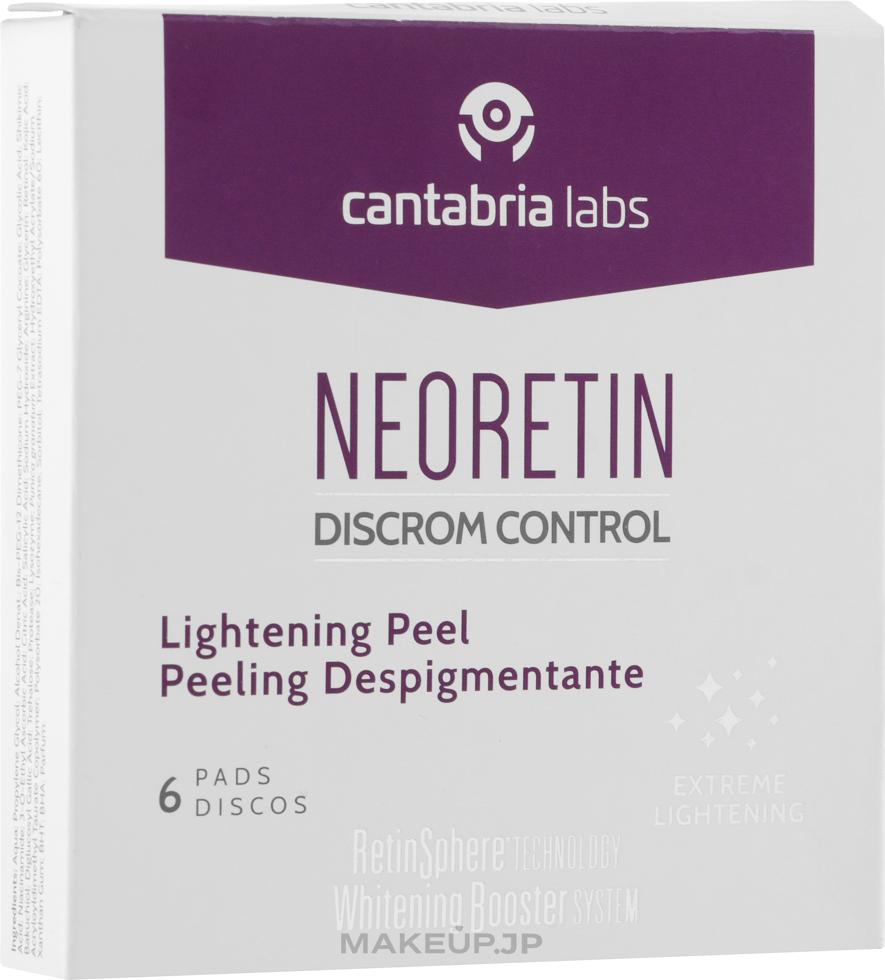 Brightening Face Peeling - Cantabria Labs Neoretin Discrom Control Pigment Peel Pads — photo 6 x 1 ml