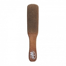 Men Detangler Hair Brush - Wet Brush Mens Detangler Brown Leather — photo N1