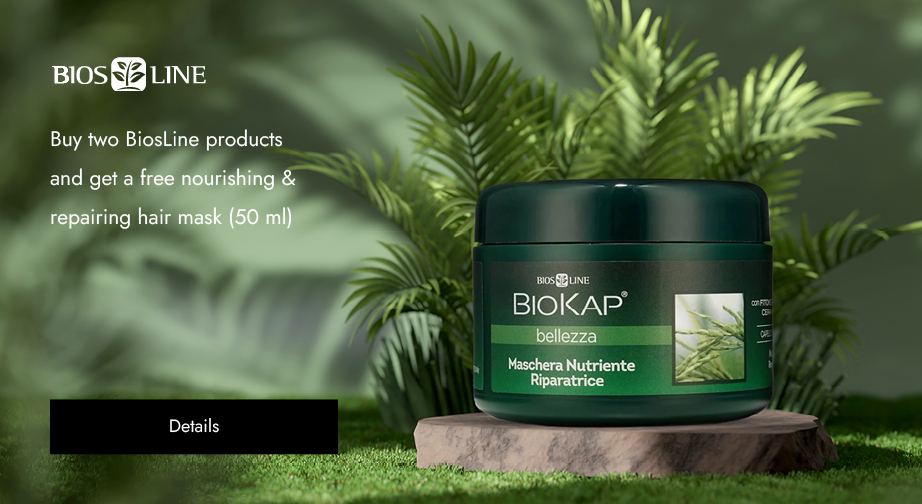 Buy two BiosLine products and get a free nourishing & repairing hair mask (50 ml)