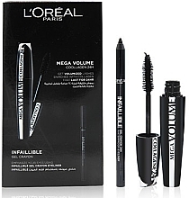 Fragrances, Perfumes, Cosmetics Set - L'Oreal Mega Volume Collagene (mascara/9ml + eye/pencil/1g)