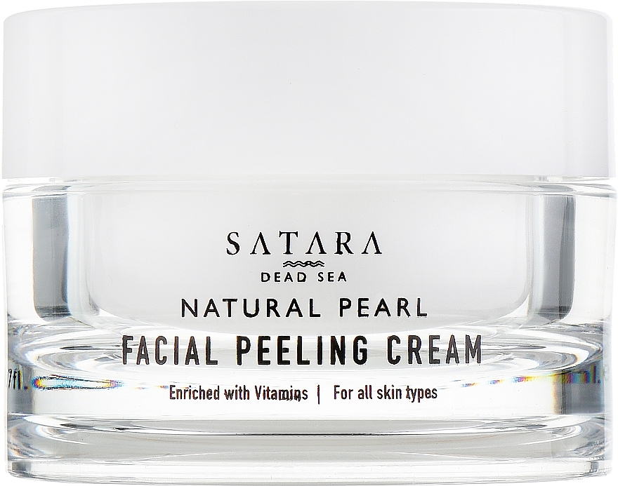 Face Peeling Cream with Dead Sea Minerals - Satara Natural Pearl Facial Peeling Cream — photo N2