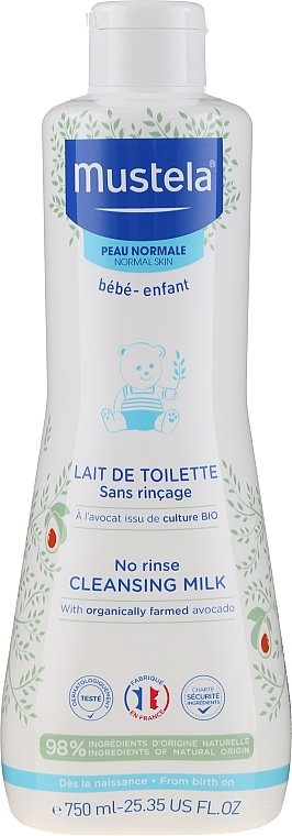 Cleansing Milk for Normal Skin - Mustela No Rinse Cleansing Milk — photo N1