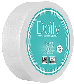 Depilatory Strips in Roll, 7x22cm, 100 pcs, white - Doily — photo N2