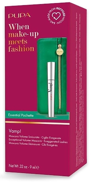 Pupa Vamp! Mascara Gold Edition (mask/9ml + essential/pouch) - Set — photo N2