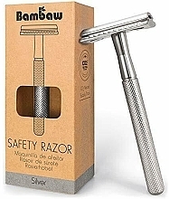 Safety Razor with Replaceable Blade, silver - Bambaw Safety Razor — photo N2