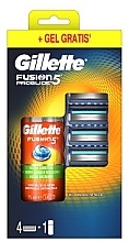 Fragrances, Perfumes, Cosmetics Set - Gillette Fusion5 ProGlide (blade/4pcs + sh/gel/75ml)