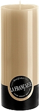 Fragrances, Perfumes, Cosmetics Cylinder Candle, diameter 8 cm, height 20 cm - Bougies La Francaise Cylindre Candle Taupe