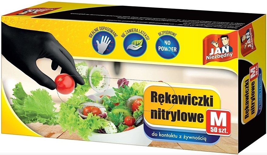 Nitrile Gloves, black, size M - Jan Niezbedny — photo N2