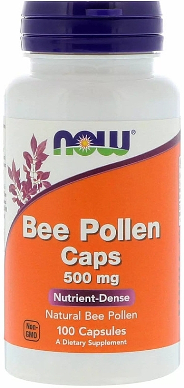 Dietary Supplement "Bee Pollen", 500mg - Now Foods Bee Pollen — photo N3