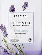 Fragrances, Perfumes, Cosmetics Revitalizing Lavender Sheet Mask - Farmasi Dr.C.Tuna Sheet Mask Renewing