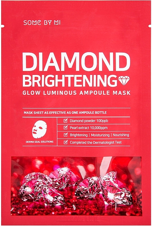 Diamond Dust Brightening Ampoule Mask - Some By Mi Diamond Brightening Calming Glow Luminous Ampoule Mask — photo N1