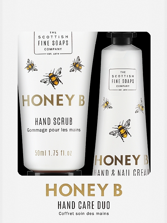Set - Scottish Fine Soaps Honey B Hand Care Duo (scr/50ml + cr/30ml) — photo N1