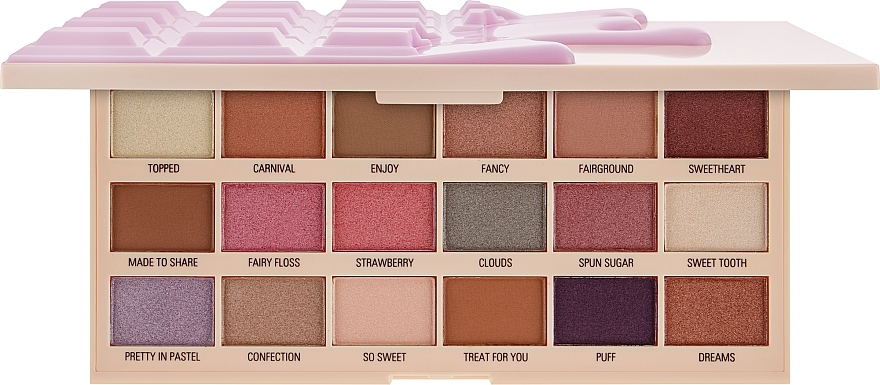 Eyeshadow Palette - I Heart Revolution Cotton Candy Chocolate Eyeshadow Palette — photo N1