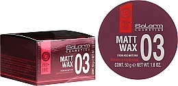 Fragrances, Perfumes, Cosmetics Styling Matte Wax - Salerm Matt Wax
