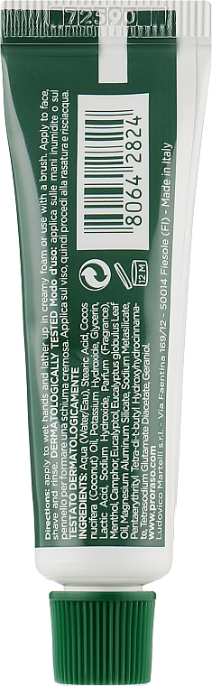 Eucalyptus and Menthol Shaving Cream - Proraso Green Line Refreshing Shaving Cream (mini size) — photo N2