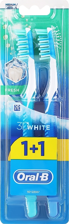 Toothbrush Set, 40 medium, turquoise + blue - Oral-B Advantage 3D Fresh — photo N1