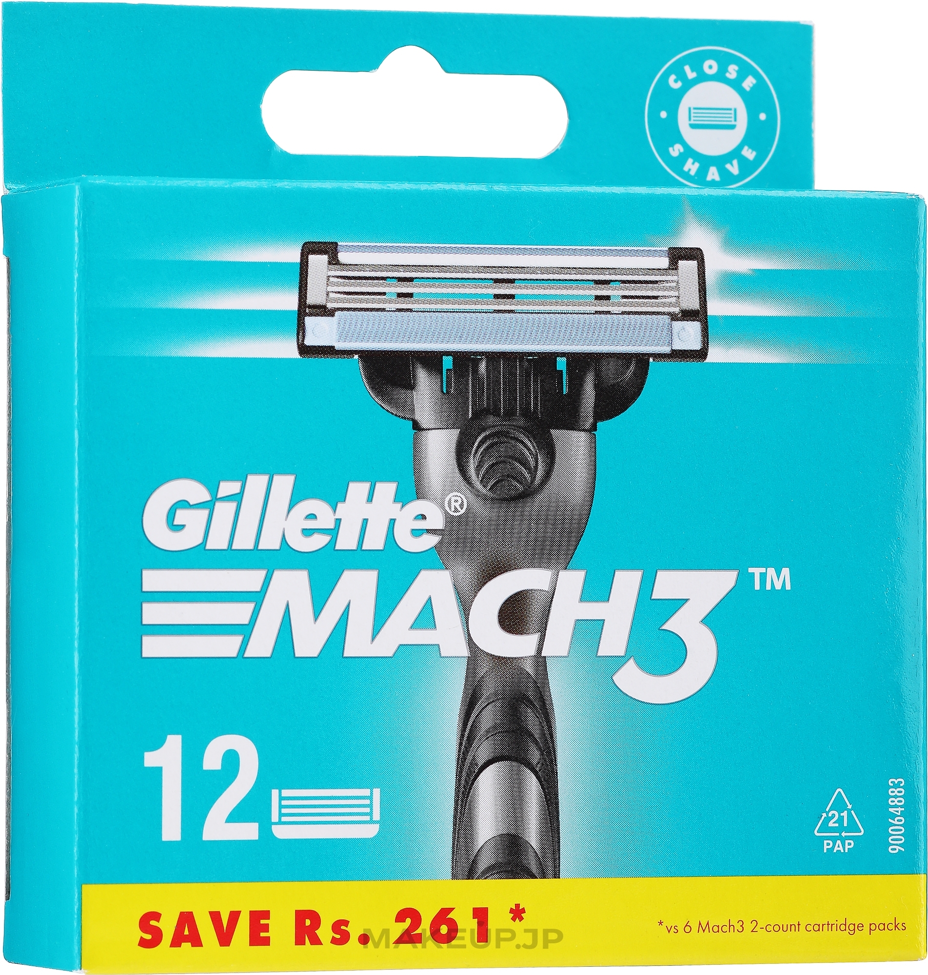 Shaving Razor Rifills, 12 pcs. - Gillette Mach3 XXL — photo 12 szt.