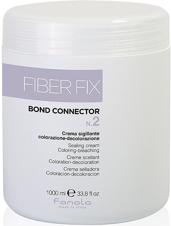 Thickening Post Color & Bleacing Hair Cream - Fanola Fiber Fix Bond Connector №2 — photo N1