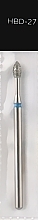 Diamond Nail File Drill Bit, narrow drop, 2.5 mm, blue - Head The Beauty Tools — photo N1