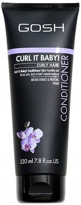 Conditioner for Curly Hair with Orchid Extract & Proteins - Gosh Copenhagen Curl It Baby Curly Hair Conditioner — photo N7