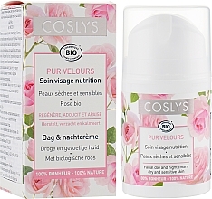 Fragrances, Perfumes, Cosmetics Day Face Cream with Rose Extract for Dry and Sensitive Skin - Coslys Facial Care Facial Day Cream With Organic Rose Floral Water