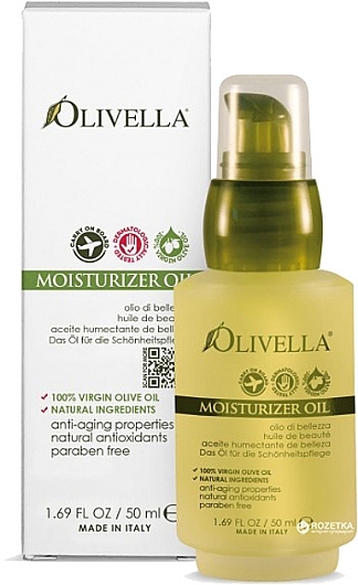 Moisturizing Face & Body Oil - Olivella All Natural Virgin Olive Oil Moisturizer — photo N1