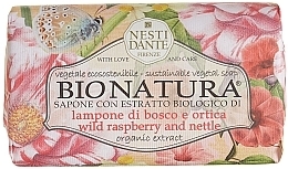 Fragrances, Perfumes, Cosmetics Soap "Raspberry and Nettle" - Nesti Dante Bio Natura Bush Raspberry & Nettle Soap