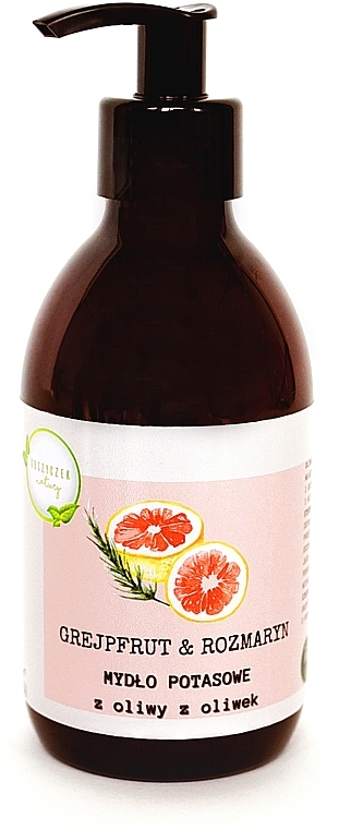 Liquid Potassium Soap with Olive Oil 'Grapefruit & Rosemary' - Koszyczek Natury Grapefruit & Rosemary — photo N1