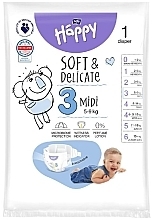 Baby Diapers 5-9 kg, size 3 Midi, 1 pc - Bella Baby Happy Soft & Delicate — photo N1