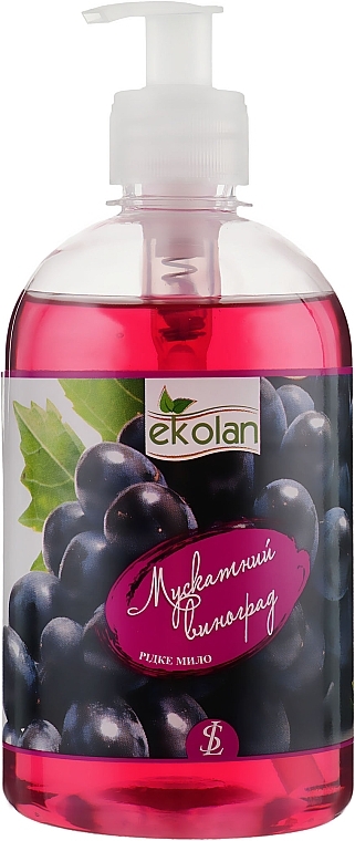 Musk Grape Liquid Soap, with dispenser - EkoLan — photo N1