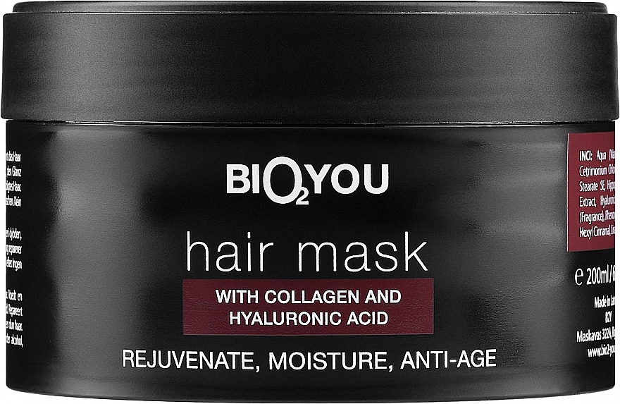 Collagen & Hyaluronic Acid Hair Mask - Bio2You Natural Hair Mask — photo N3