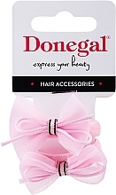 Fragrances, Perfumes, Cosmetics Hair Ties FA-5694, 2 pcs, light pink bows - Donegal