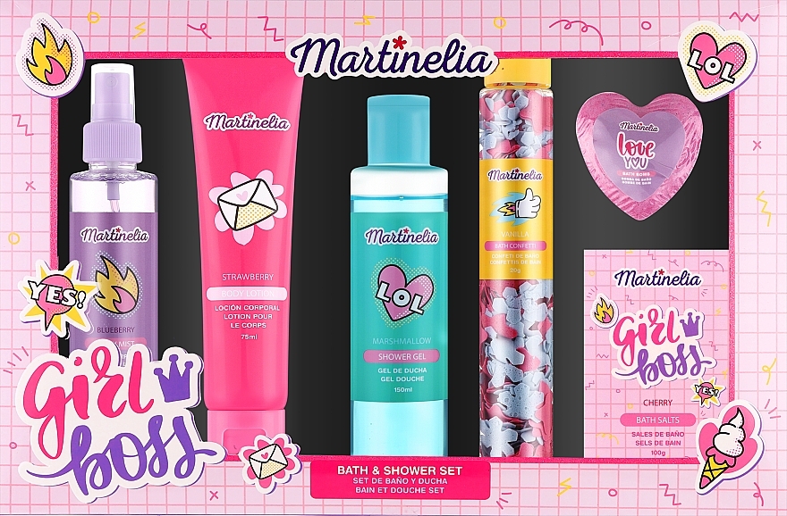 Set, 6 products - Martinelia Super Girl Bath & Shower Set — photo N2