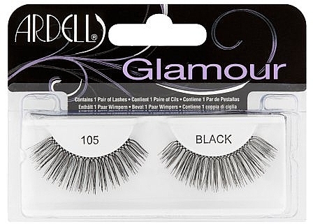 GIFT! False Lashes - Ardell Fashion Lashes Glamour Black 105 — photo N1