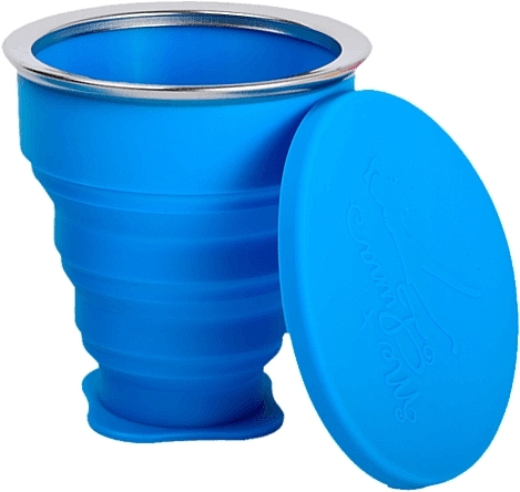 Container for Menstrual Cup Disinfection, 225 ml, blue - MeLuna — photo N1